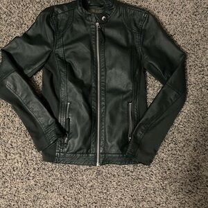 Maurices Forest Green Leather Jacket
